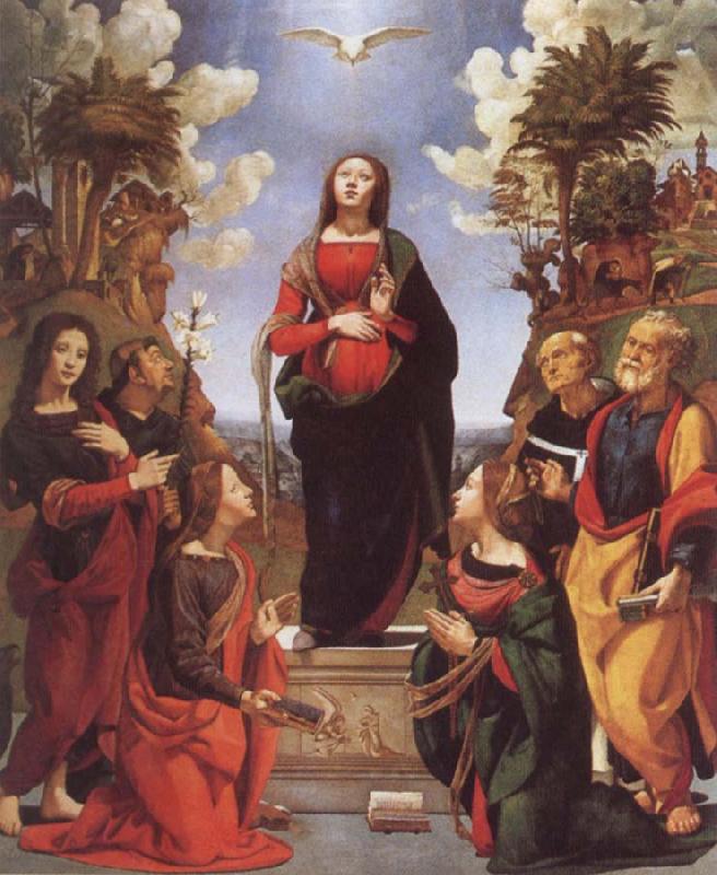 Piero di Cosimo Immaculate Conception and Six Saints Sweden oil painting art